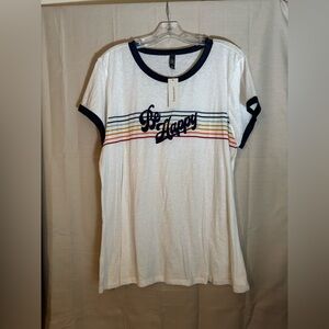 Francesca’s t-shirt “Be Happy” NWT